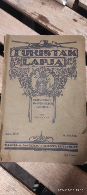 Turistak Lapja folyirat 1933 november 