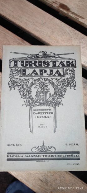 Turistak Lapja folyirat 1934 mjusi szma 