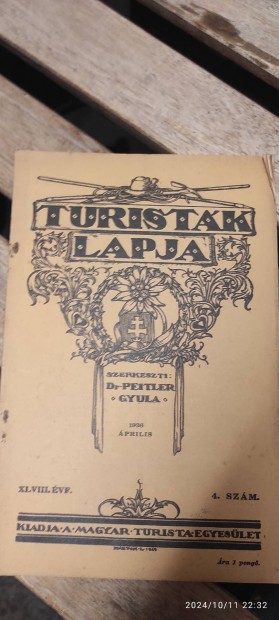 Turistak Lapja folyirat 1935 prilisi szma 