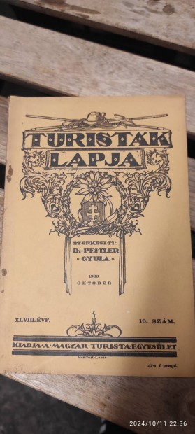 Turistak Lapja folyirat 1936 oktberi szma 