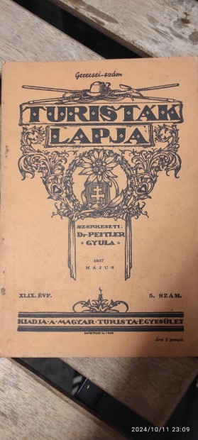 Turistak Lapja folyirat 1937 mjusi szma 