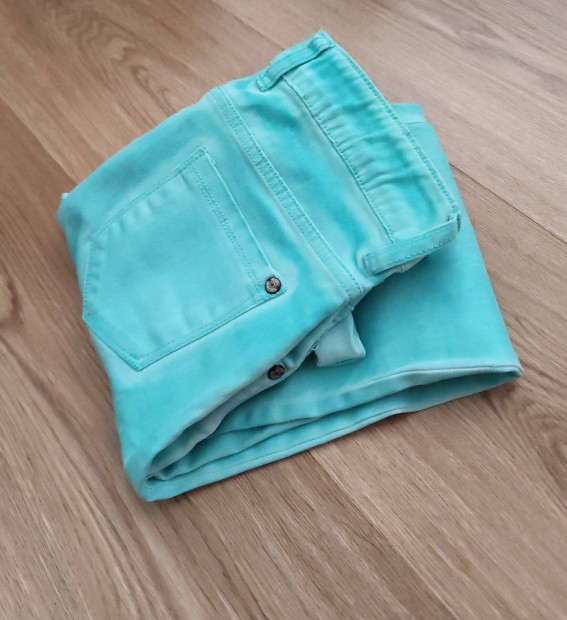 Türkiz női farmer leggings S