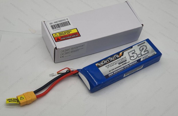 Turnigy 5200mah 3S 11.1V 60C XT90 Lipo akkumulátor etetőhajó RC hajó