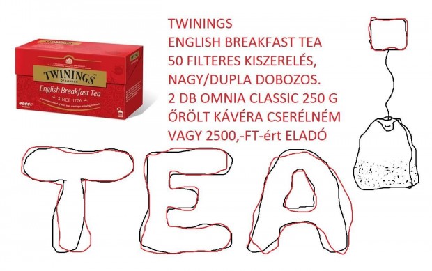 Twinings English Breakfast Tea 50 filteres