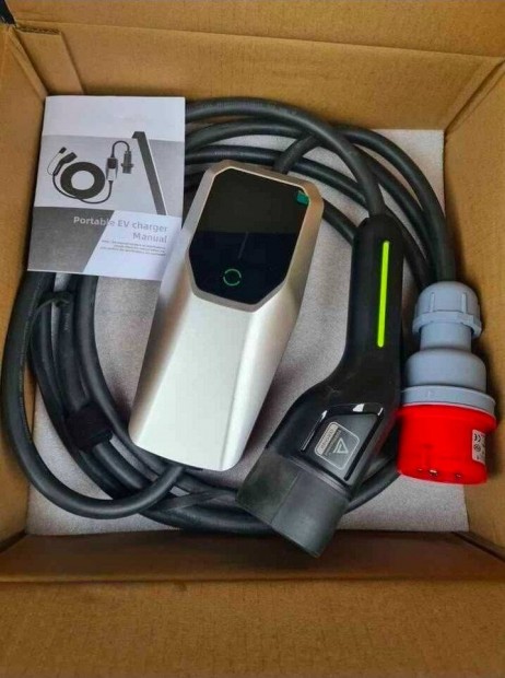 Type 2 EVSE 11KW, 3x16A, elektromos aut� t�lt�, t�lt�k�bel