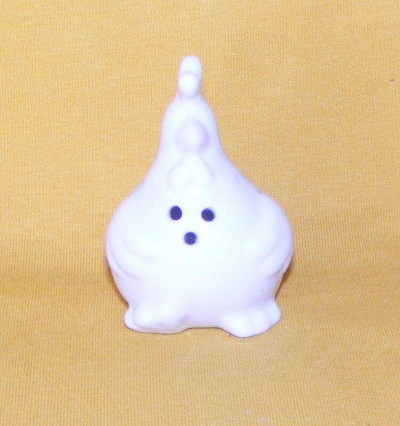 Tyúk alakú porcelán sószóró figura