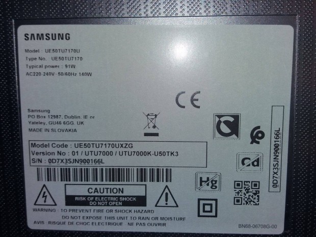 UE50TU7170U Samsung LED tv httr vilgts UE50TU7170 main elkelt!