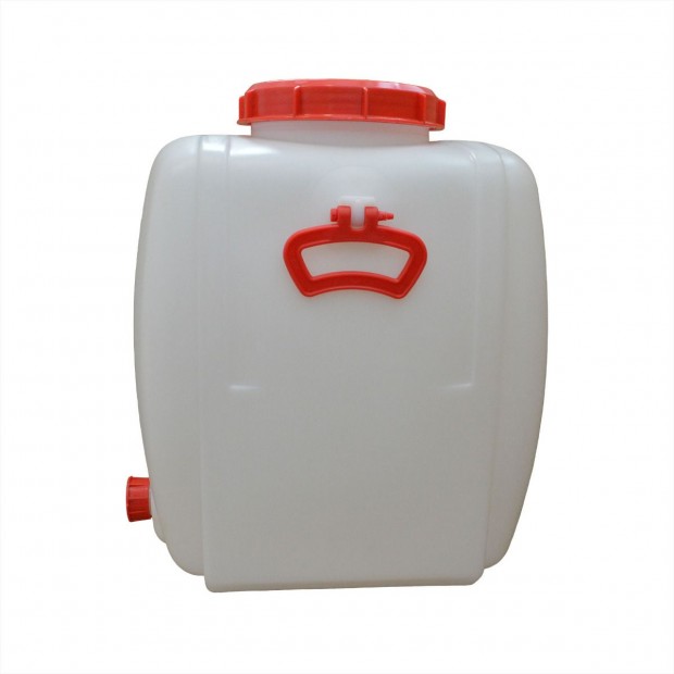 ÚJ 60 L tartály elzáróval, targonca akkumulátor vízutántöltő rendszer