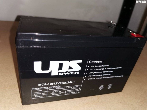 UPS Power 12v 9Ah gondozsmentes zsels akkumltor!