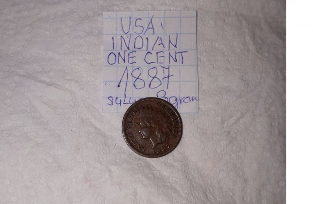 USA 1 cent 1887 indin fejes Nagyon rika Olvass