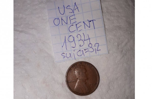 USA 1 cent 1934 ritka Nagyitsd ki a kpet