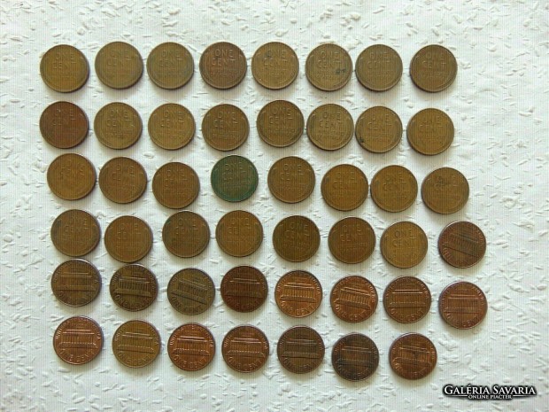 USA 1 cent 47 darab LOT !