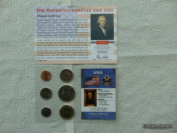 USA 6 darab cent - 1/2 dollr + certi 04