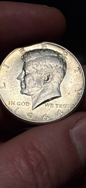 USA Kennedy 1964 1/2 Dollar Ezust erme.