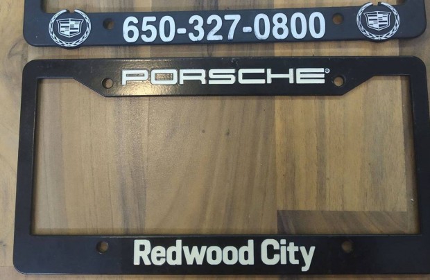 USA Porsche Redwood City fm szinterezett Rendszmtblakeret