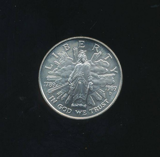USA egydolláros 1989; Kongresszus 200. évfordulója, ezüst érme