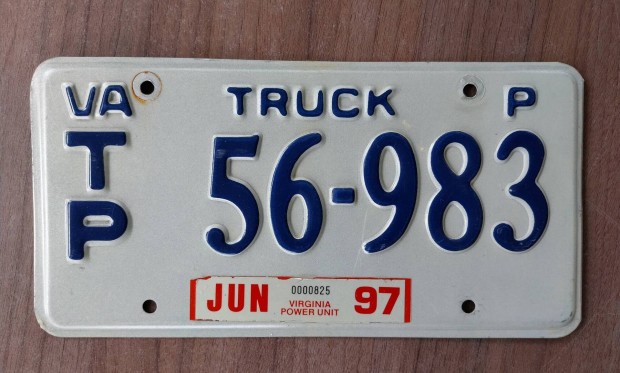 USA teherauto rendszmtbla 97 juni 
