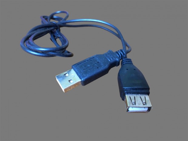 USB 2.0 hosszabbt kbel, fekete
