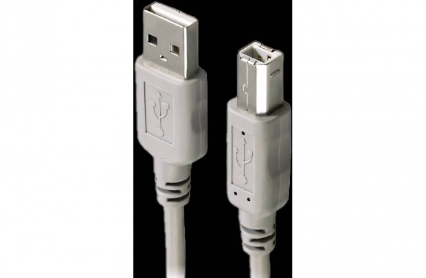 USB-A/USB-B Kbel 1,5m Szrke