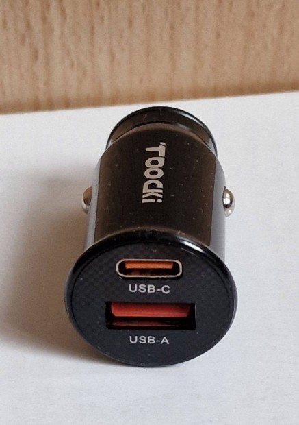 USB C autós töltő QC4.0 45W Type C 5A PD gyors autós telefon töltő