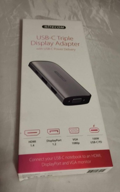 USB-C triple display adapter Sitecom