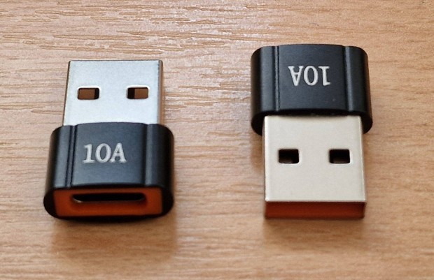 USB - Type C 10A töltő és adatátviteli adapter átalakító