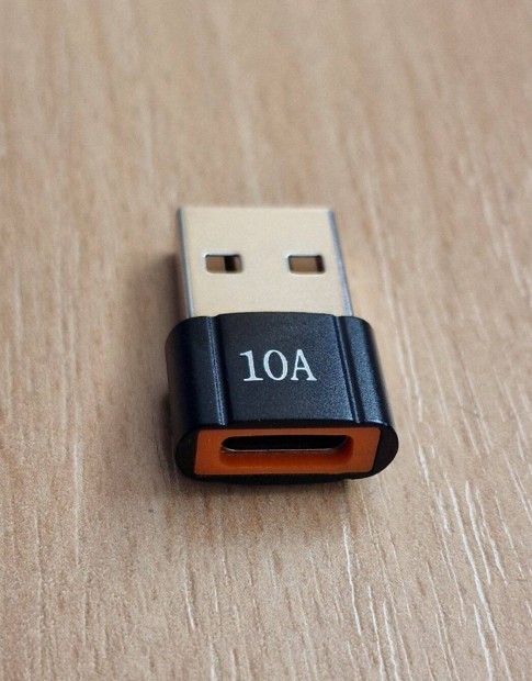 USB - Type C 10A töltő és adatátviteli adapter átalakító