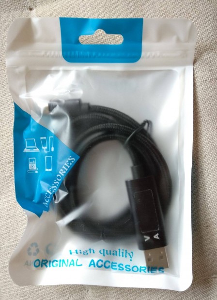 USB kbel feszltsg s tltserssg mr LED-del (fekete, piros)