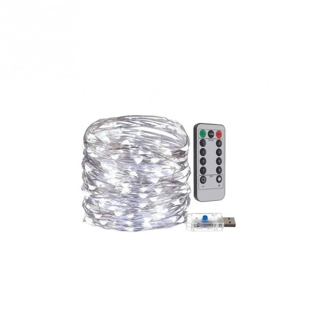 USB karcsonyfa lmpk - 300 LED vezetk, hideg fehr