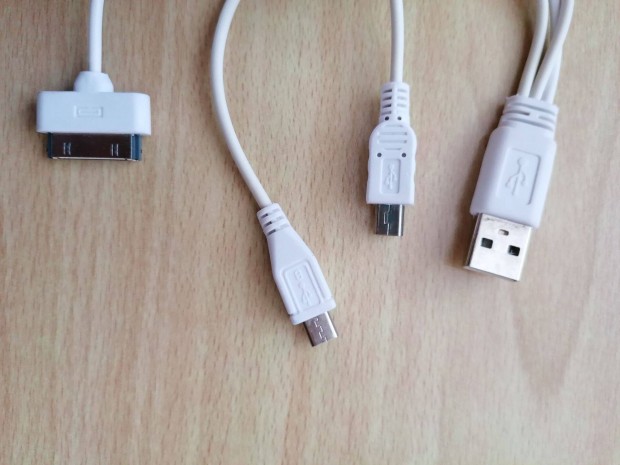 USB to mini USB, micro USB, Samsung 30 pin talakt, adapter