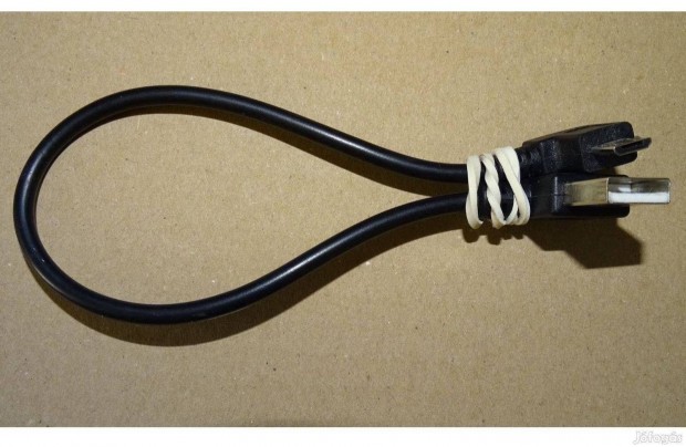 USB töltő és adatátviteli kábel (90°-os)