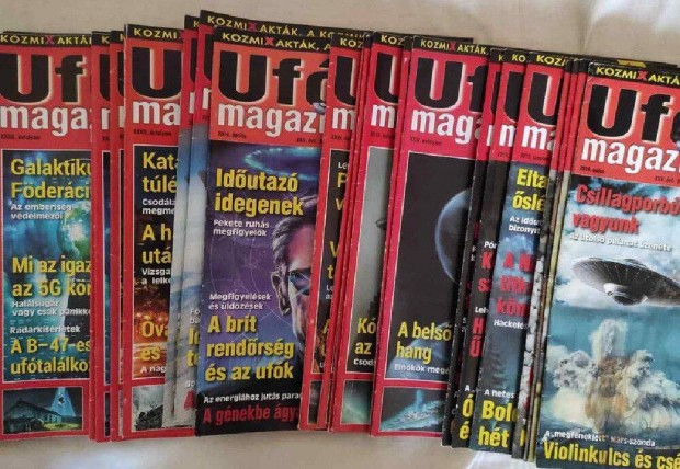 Ufó magazinok kb. 35 darab (2019-2022 vegyesen)