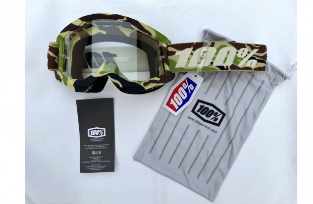 �j 100% Strata 2 camo, enduro, mx, cross szem�veg, v�d�szem�veg