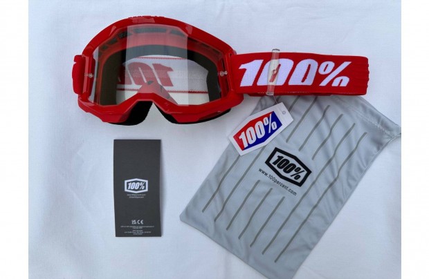 �j 100% Strata 2 piros enduro, mx, cross szem�veg, v�d�szem�veg