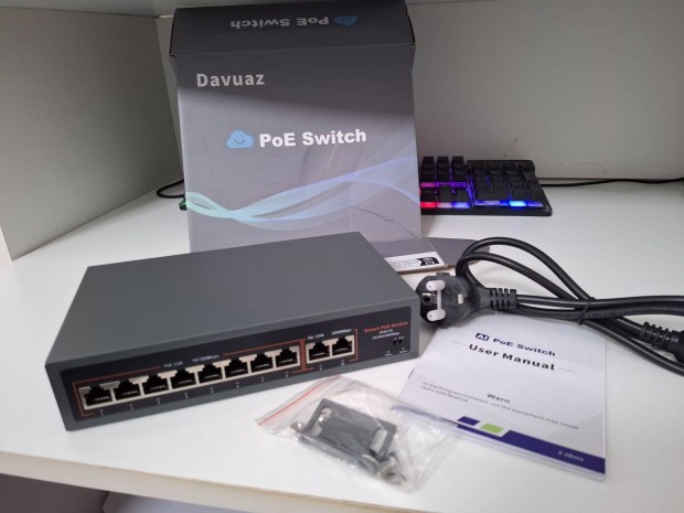j 10port POE+ switch 120W Ingyen Posta +rackflek !eredeti r alatt!