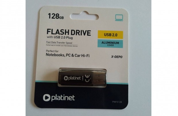 Új 128 GB-os Platinet pendrive, flashdrive