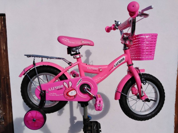 j 12" gyerek bicikli pink kontrafkes
