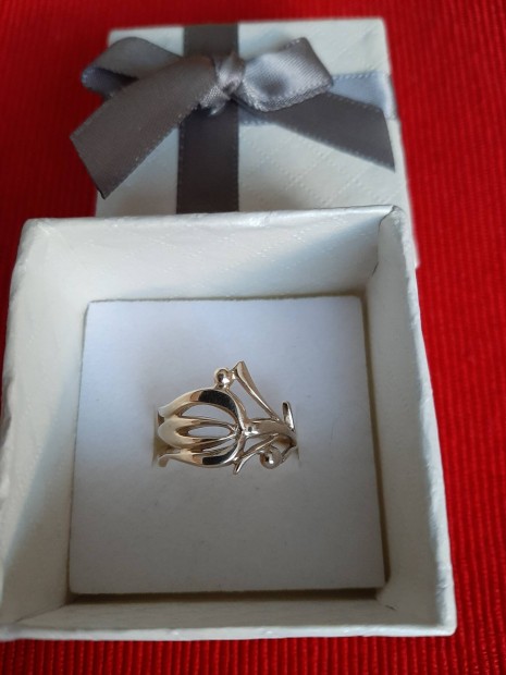 j 14 Kartos Arany Tulipnos Gyr 55 -, s 3,53 gr Jelzett  Bp.IV