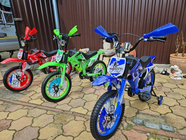Új 16-os cross krossz motor gyerek bicikli kormányon motor hangot kia