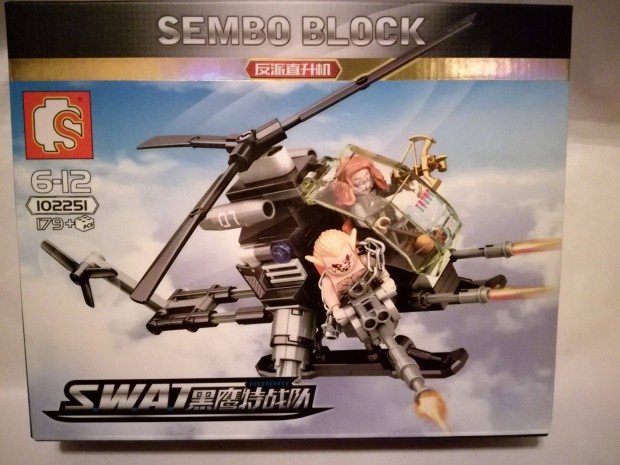 j 179 db-os rendr SWAT helikopter szett ptjtk LEGO utnzat