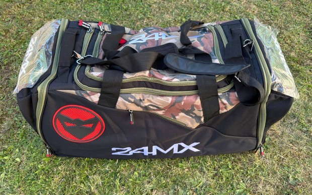 Új 24MX camo/fekete enduro, mx, cross táska, sporttáska, utazótáska