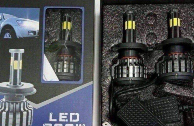 Új 2 db LED Izzó Készlet, H4, 6 Oldal, 55 W, 6000 K, 360°, Ip68