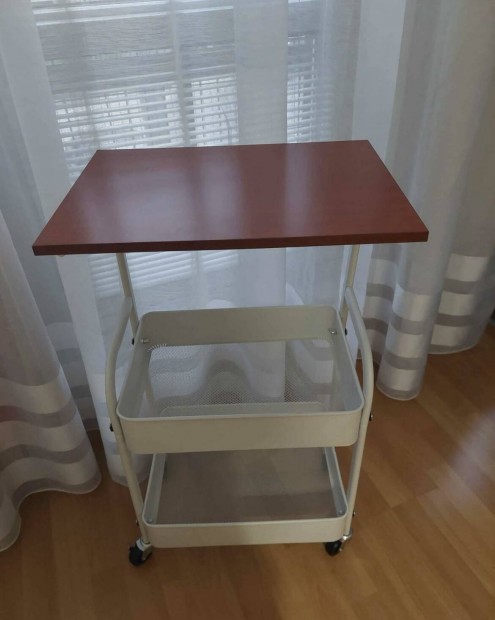 Új 2 kosaras +polc gurulós irodai tároló
