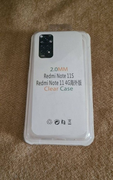 j 2mm vztiszta szilikon tok Xiaomi Redmi Note 11 - 11S mobilhoz