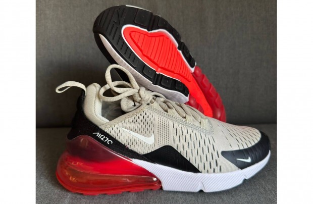 Uj 38 Nike Air Max 270 Cipo Noi Ferfi Unisex Piros Bezs