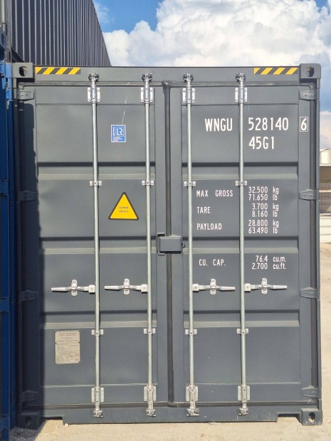 �j 40HC Rakt�rkont�ner elad�, 2025-�s gy�rt�s, Antracit (RAL 7016)