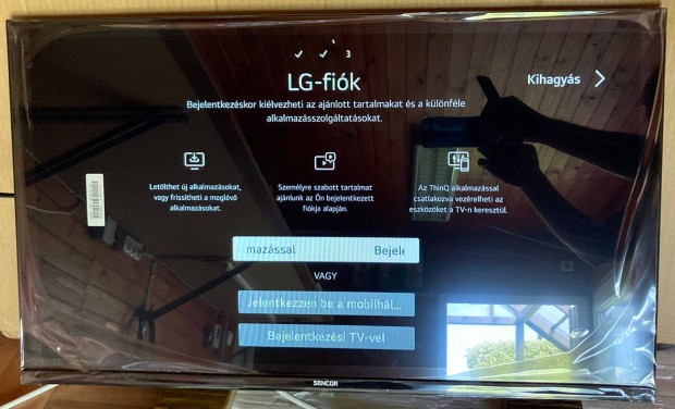 Új 43" 108 cm Sencor / LG smart full hd led tv