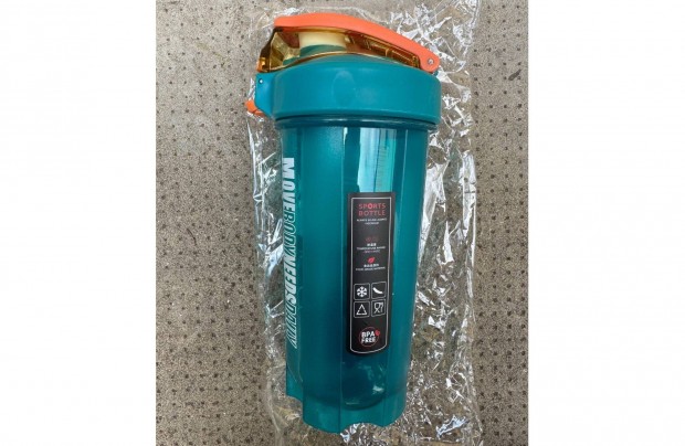 j 550 ml Sport Kulacs Shaker BPA Mentes Manyag Zld Narancssrga