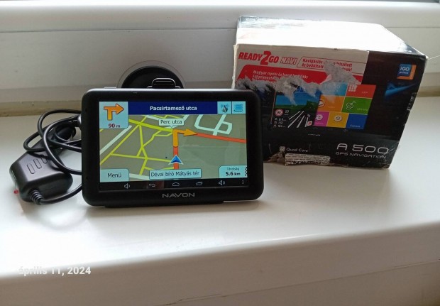 j 5" Navon A500 GPS navigci tablet 2023. nov. Magyarorszg trkp