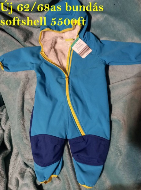 Új 62-68-as bélelt aldis softshell overál 5500ft